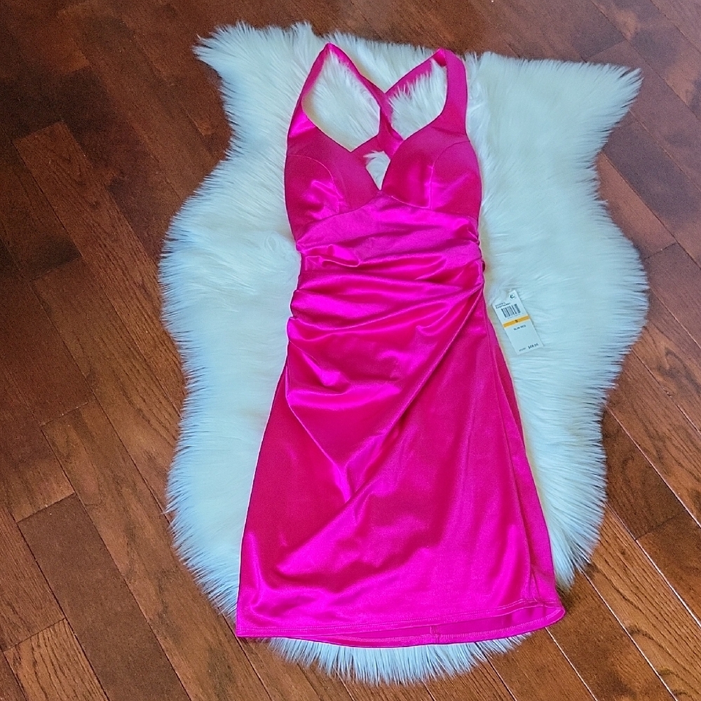B Darlin Hot Pink Mini Dress
